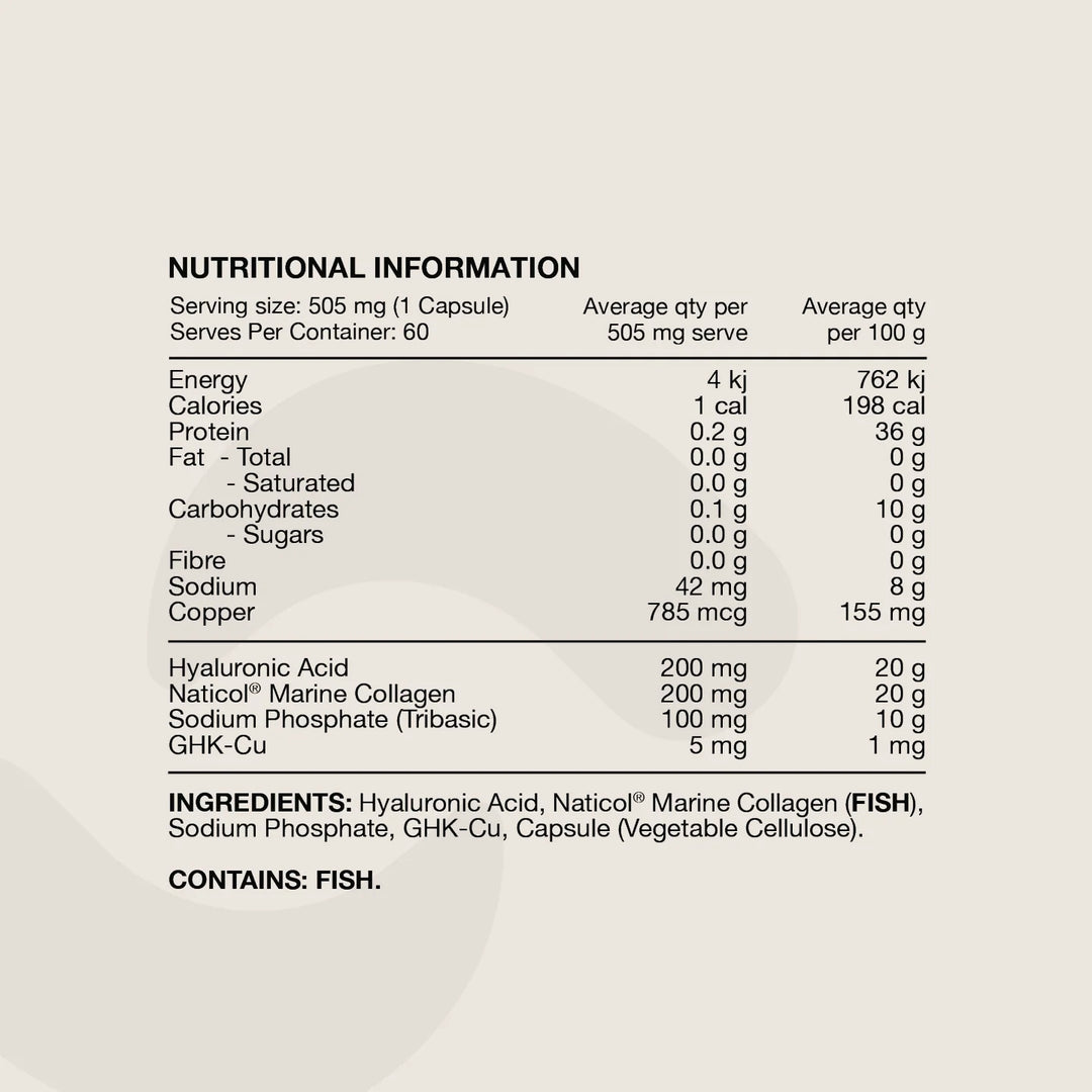 Switch Nutrition | Hair + Skin GHK-Cu, Hyaluronic Acid & Marine Collagen